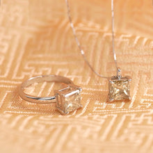 画像をギャラリービューアに読み込む, <VS2クラス/Kカラー>2ct プリンセスカット ダイヤプラチナペンダント